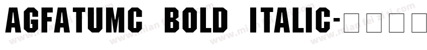 AGFatumC Bold Italic字体转换